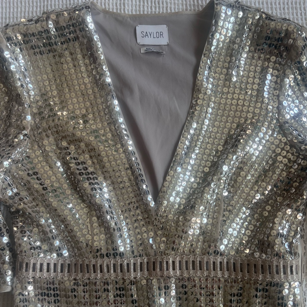 Revolve Saylor Sidney Silver Sequin Mini Elegant … - image 5